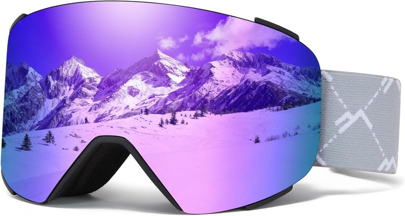 MXJ Gear Ski Goggles OTG for Women Men Adult Youth,YH693C Magnetic Snowboard Goggles,Winter Snow Goggles for Skiing Skating - Image 1